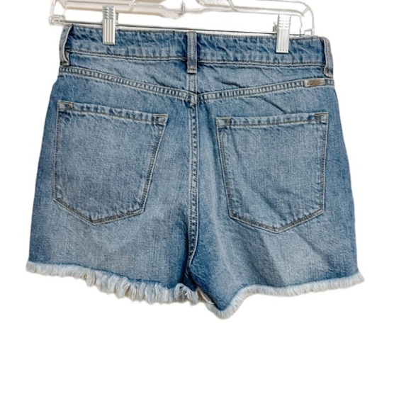 KanCan Distressed Raw Hem High Waist Denim Shorts - Picture 4 of 5